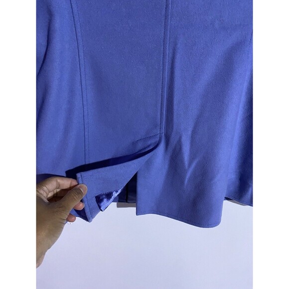 LL Bean Peacoat Womens 14 Blue Cashmere Wool Office Corp Capsule Minimalist - Picture 13 of 15